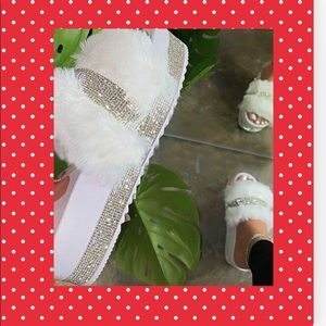 Beautiful soft crystal slippers so cute!